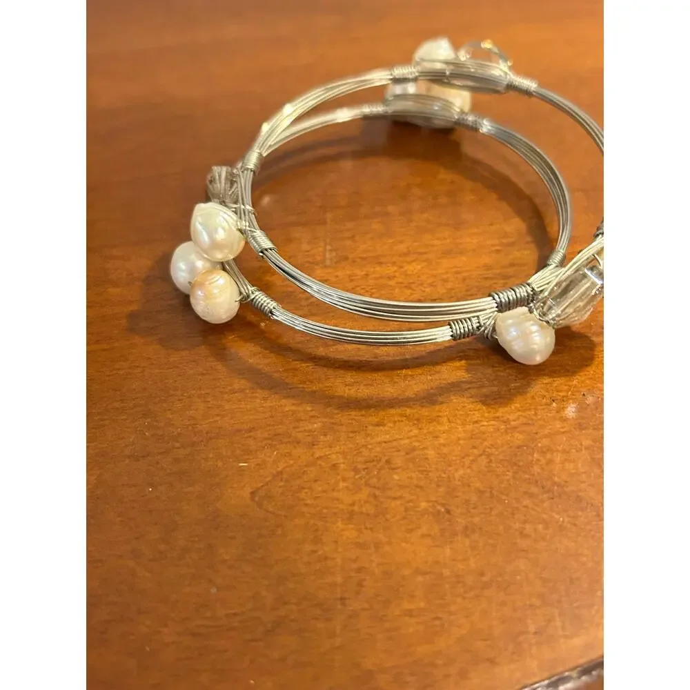 Custom Authentic Baroque Pearl Stackable Bracelet Set of 2